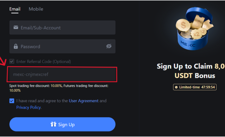 Guide to Creating an Account on MEXC to Receive $20