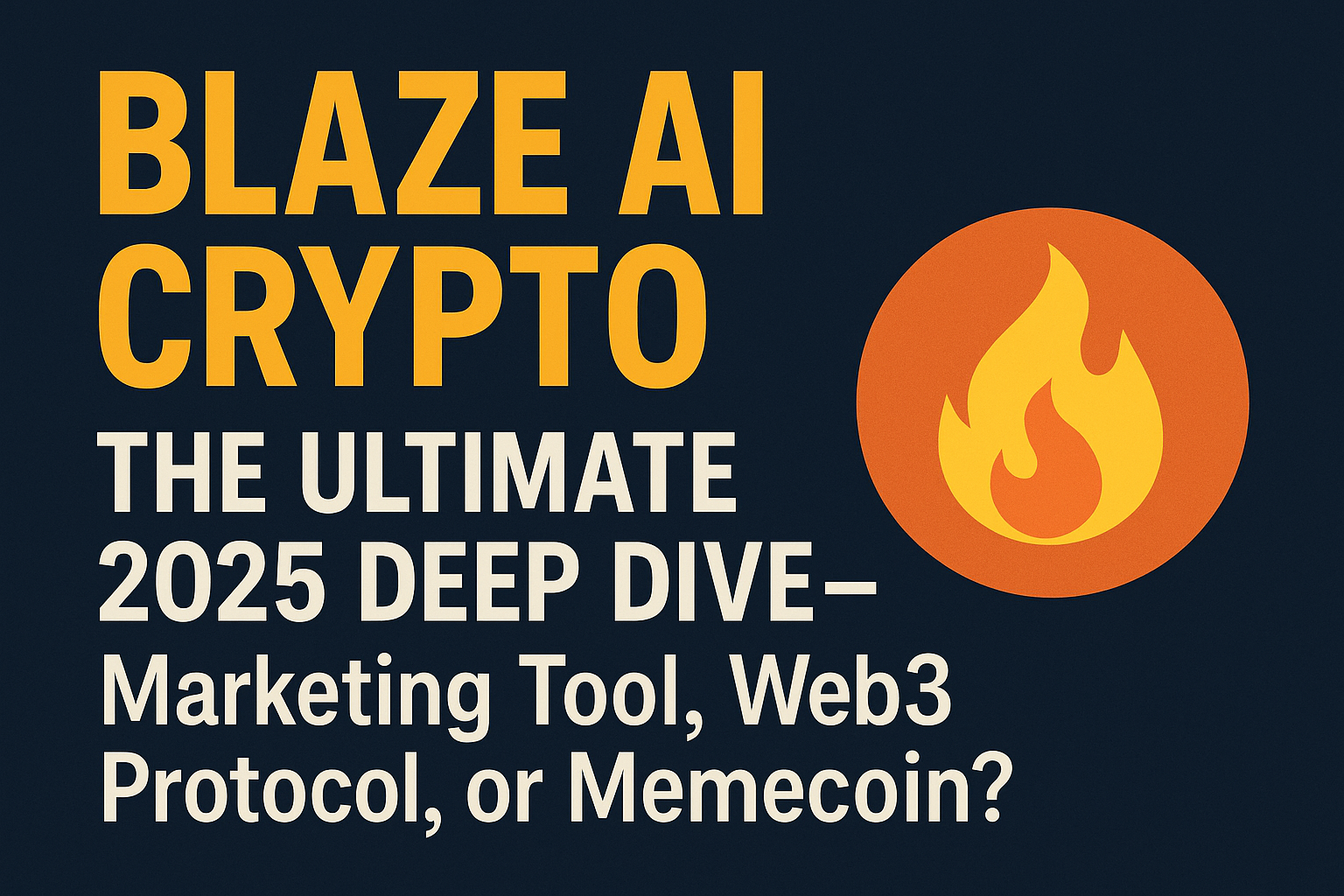 Blaze AI Crypto: The Ultimate 2025 Deep Dive—Marketing Tool, Web3 Protocol, or Memecoin?