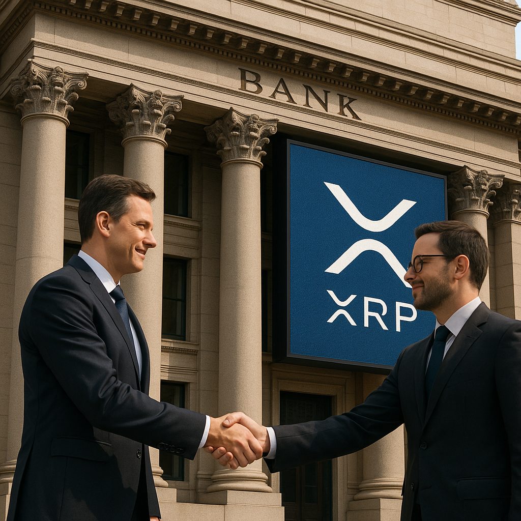 Conceptual art representing institutional validation of XRP, a driver of the altcoin rally.